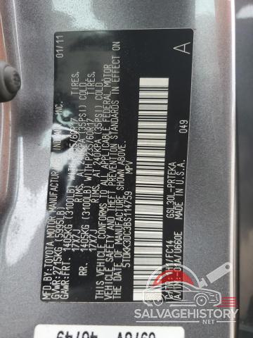 5TDKK3DC3BS114759 2011 TOYOTA All Models photo no. 13