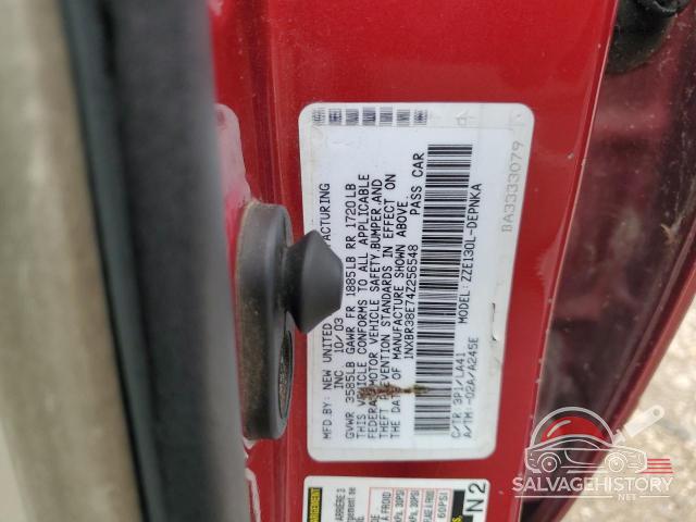 1NXBR38E74Z256548 2004 TOYOTA COROLLA photo no. 12