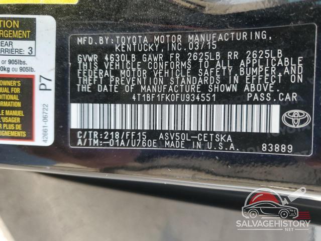 4T1BF1FK0FU934551 2015 TOYOTA CAMRY photo no. 13