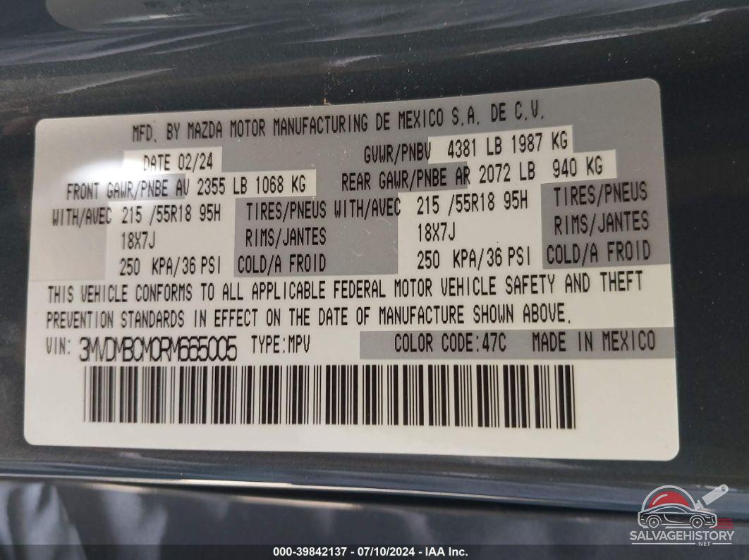 3MVDMBCM0RM665005 2024 MAZDA CX-30 photo no. 9