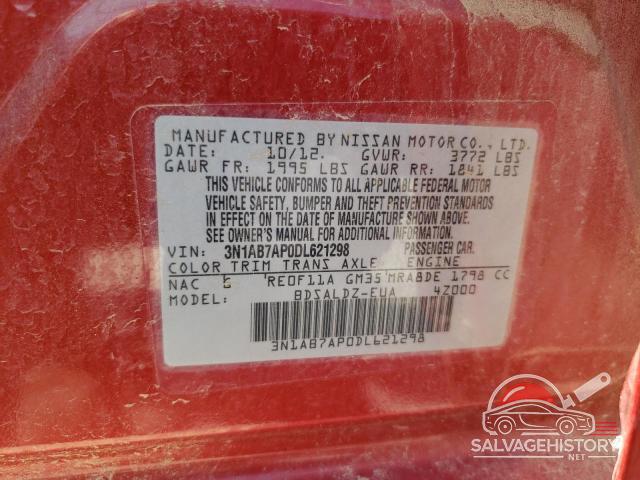 3N1AB7AP0DL621298 2013 NISSAN SENTRA photo no. 12