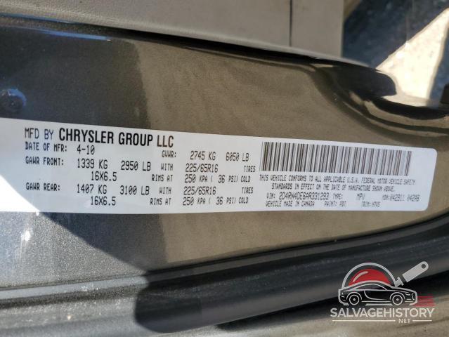 2D4RN4DE6AR331293 2010 DODGE CARAVAN photo no. 13