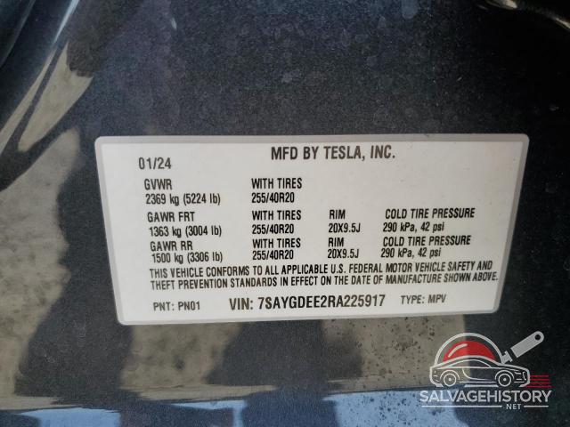 7SAYGDEE2RA225917 2024 TESLA MODEL Y photo no. 12