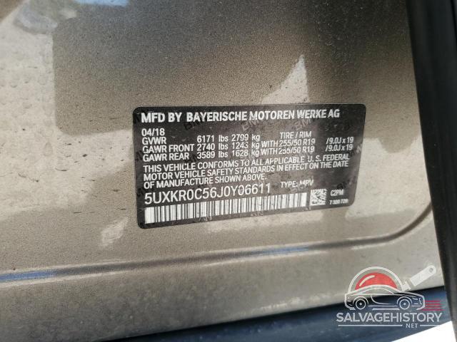 5UXKR0C56J0Y06611 2018 BMW X5 photo no. 12