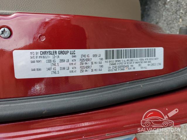 2C4RC1BG9FR654458 2015 CHRYSLER MINIVAN photo no. 13
