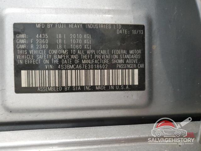 4S3BMCA67E3018602 2014 SUBARU LEGACY photo no. 13