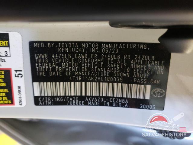 4T1R11AK2PU180039 2023 TOYOTA CAMRY photo no. 12
