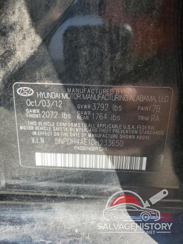 5NPDH4AE1DH233650 2013 HYUNDAI ELANTRA photo no. 12
