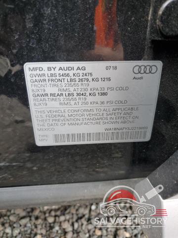 WA1BNAFY3J2219869 2018 AUDI Q5 photo no. 12