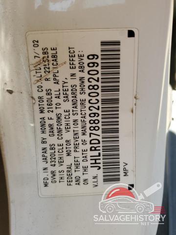 JHLRD78892C082099 2002 HONDA CRV photo no. 13