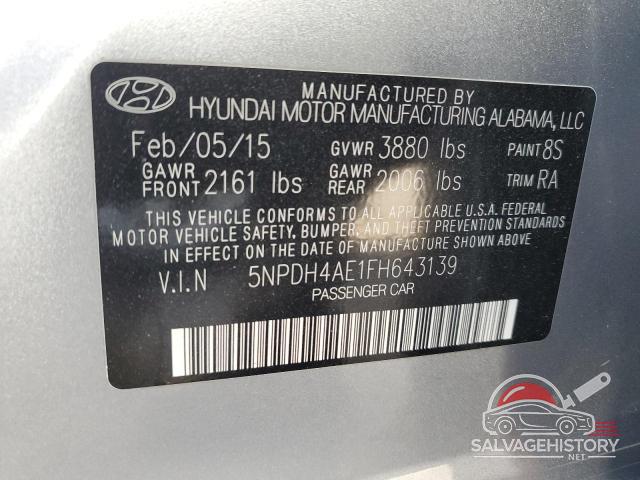 5NPDH4AE1FH643139 2015 HYUNDAI ELANTRA photo no. 13