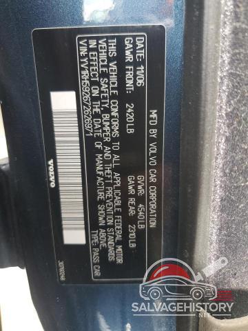 YV1RH592672626971 2007 VOLVO S60 photo no. 12
