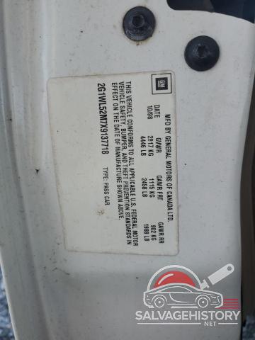 2G1WL52M7X9137718 1999 CHEVROLET LUMINA photo no. 12