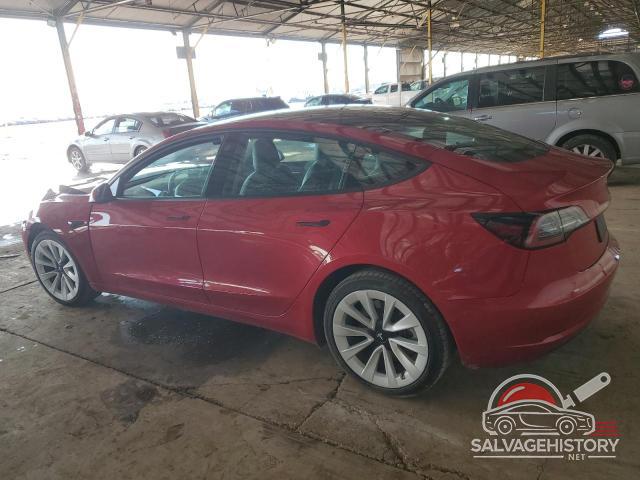 5YJ3E1EA3NF304499 2022 TESLA MODEL 3 photo no. 2