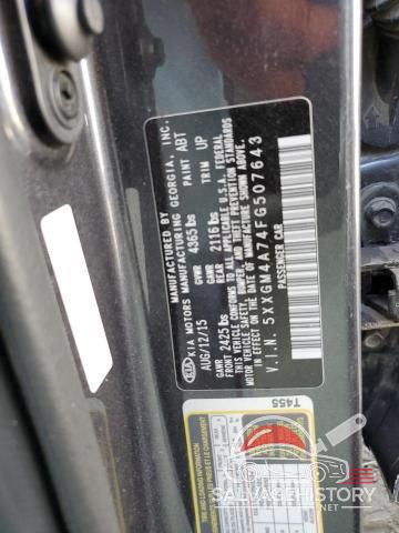 5XXGM4A74FG507643 2015 KIA OPTIMA photo no. 12