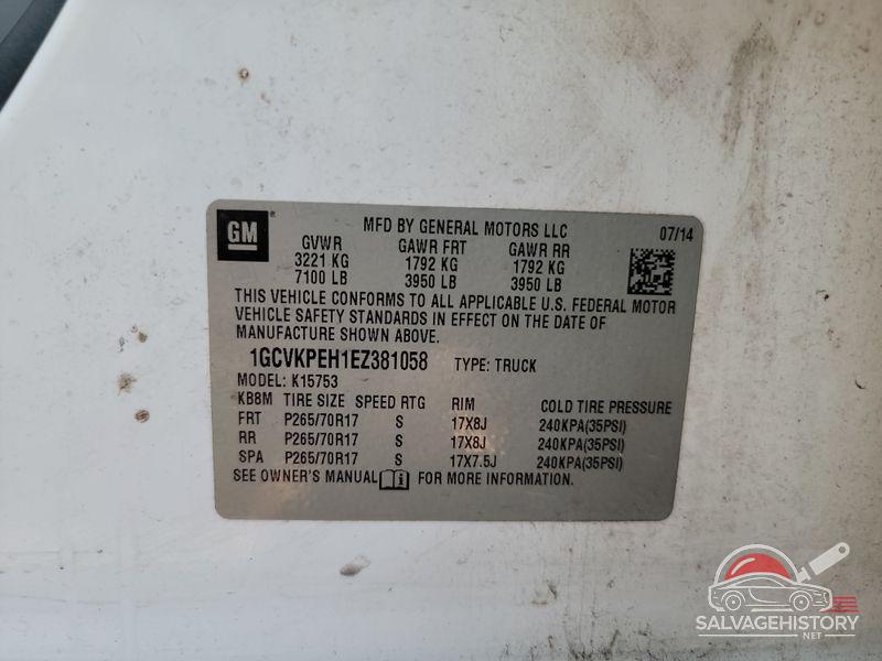 1GCVKPEH1EZ381058 2014 CHEVROLET SILVERADO photo no. 18
