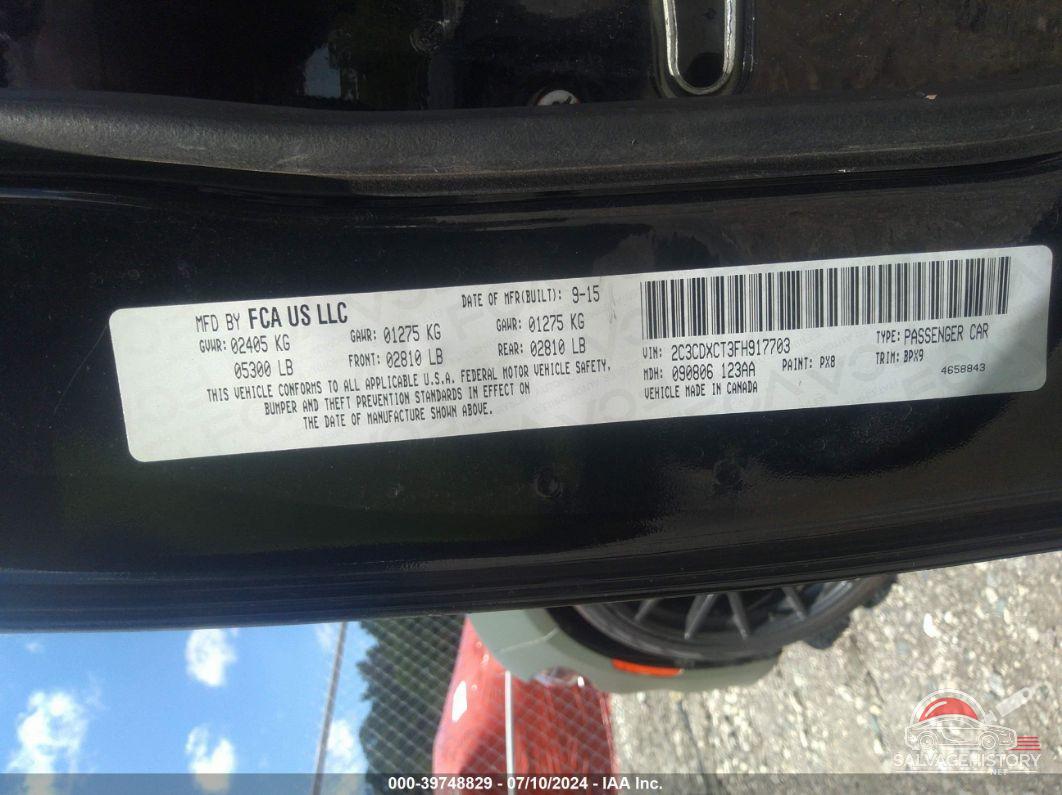2C3CDXCT3FH917703 2015 DODGE CHARGER photo no. 9