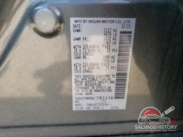 5N1AT2MV6GC785156 2016 NISSAN ROGUE photo no. 14
