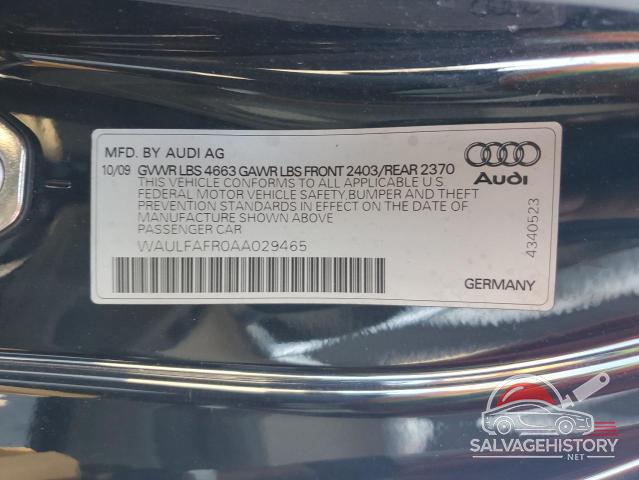 WAULFAFR0AA029465 2010 AUDI A5 photo no. 13