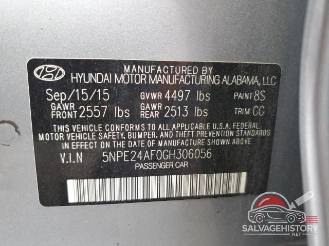5NPE24AF0GH306056 2016 HYUNDAI SONATA photo no. 12