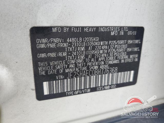 JF2SHAEC0BH776368 2011 SUBARU FORESTER photo no. 13