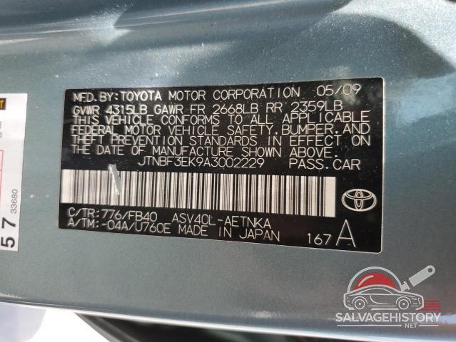 JTNBF3EK9A3002229 2010 TOYOTA CAMRY photo no. 12