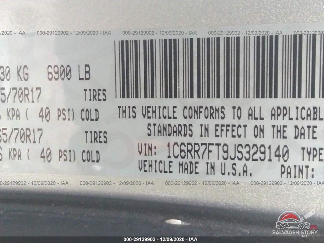 1C6RR7FT9JS329140 2018 RAM 1500 photo no. 9