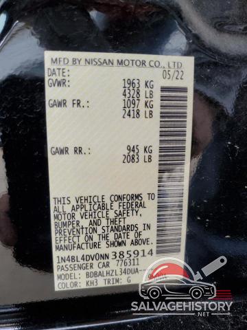 1N4BL4DV0NN385914 2022 NISSAN ALTIMA photo no. 12