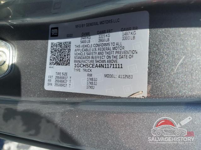1GCHSCEA4N1171111 2022 CHEVROLET COLORADO photo no. 12