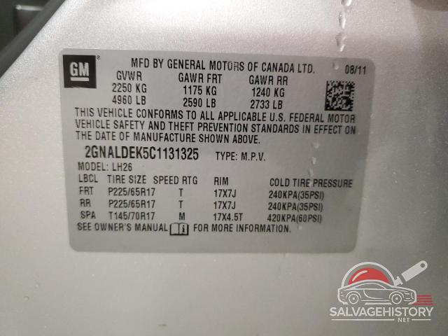 2GNALDEK5C1131325 2012 CHEVROLET EQUINOX photo no. 13