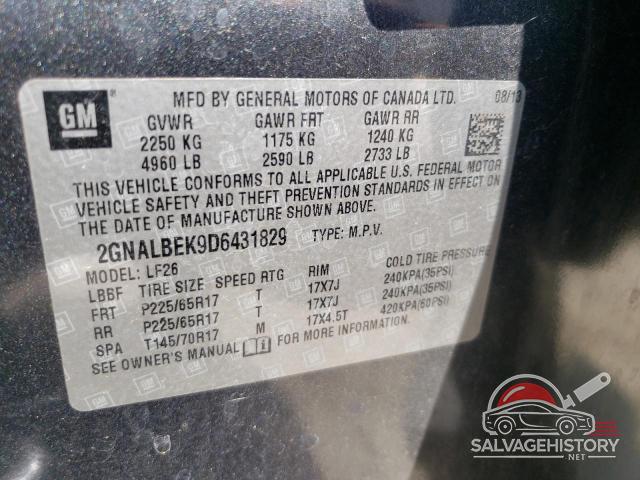 2GNALBEK9D6431829 2013 CHEVROLET EQUINOX photo no. 13