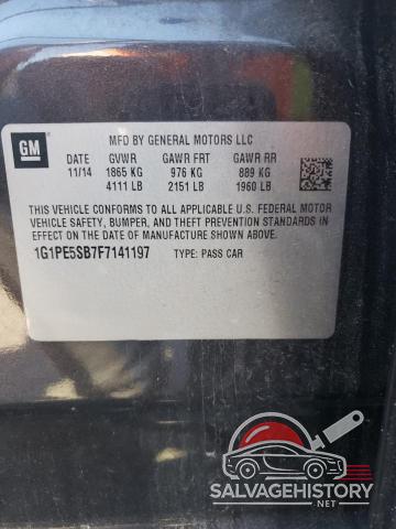 1G1PE5SB7F7141197 2015 CHEVROLET CRUZE photo no. 12