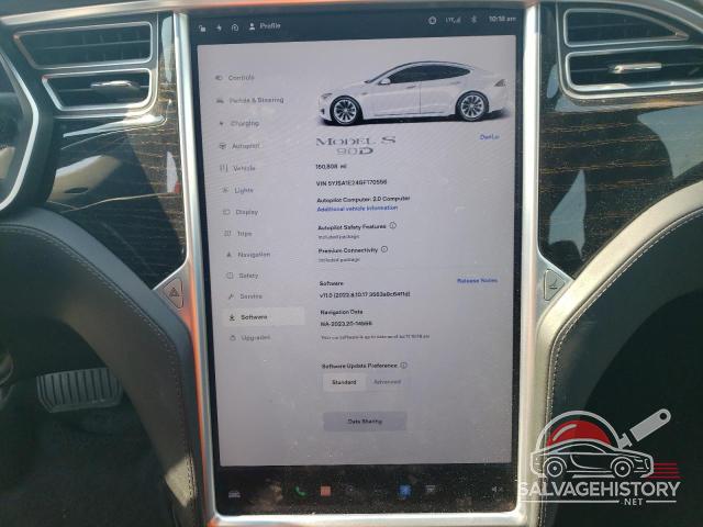 5YJSA1E24GF170556 2016 TESLA MODEL S photo no. 9