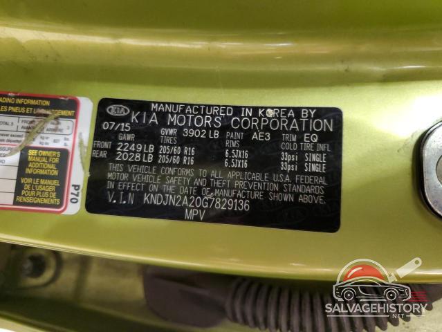 KNDJN2A20G7829136 2016 KIA SOUL photo no. 13