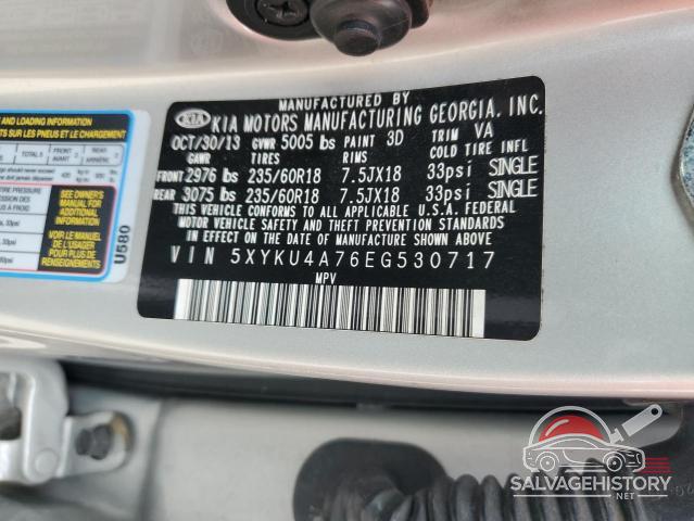 5XYKU4A76EG530717 2014 KIA SORENTO photo no. 14