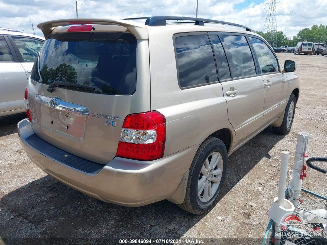 JTEGW21A270020109 2007 TOYOTA HIGHLANDER HYBRID photo no. 4