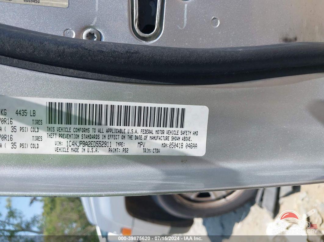 1C4NJPBA2ED552911 2014 JEEP PATRIOT photo no. 9