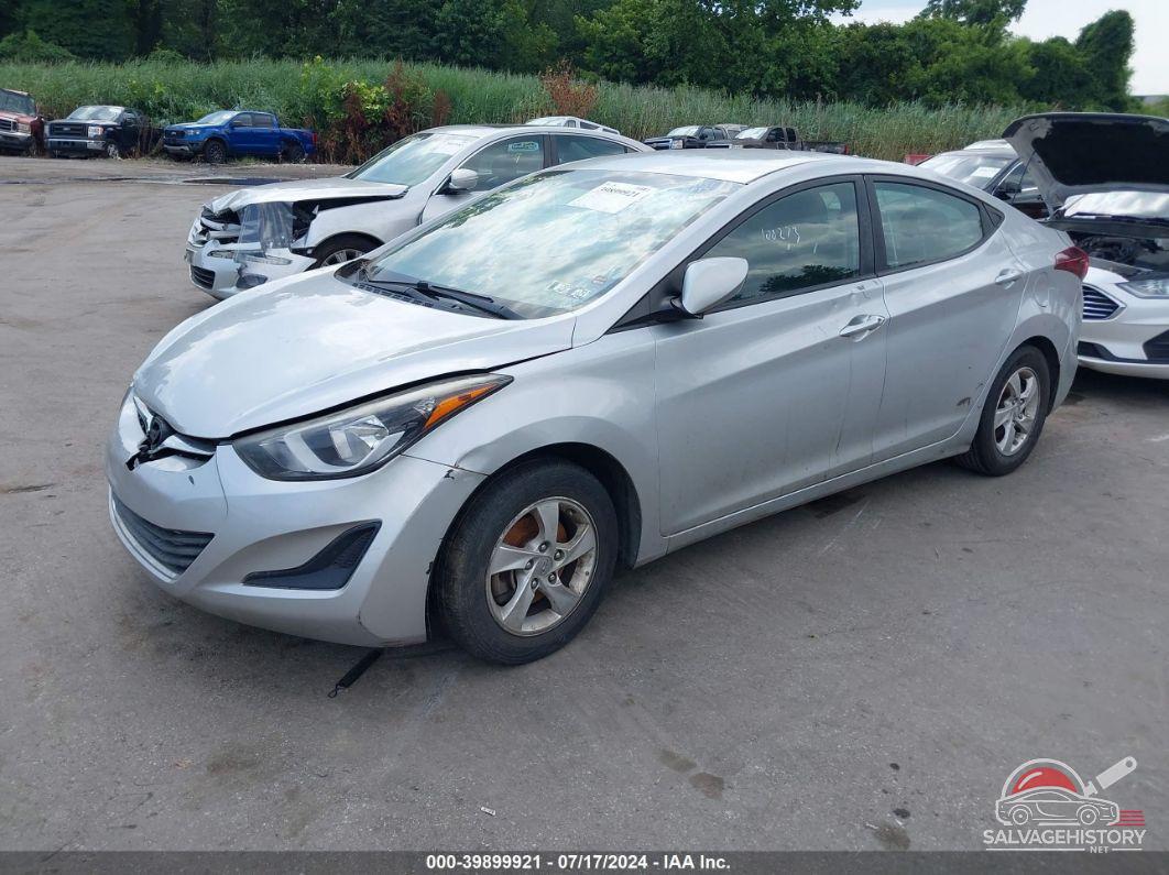 5NPDH4AE7EH521951 2014 HYUNDAI ELANTRA photo no. 2