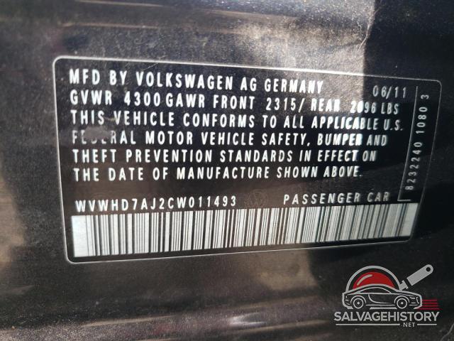 WVWHD7AJ2CW011493 2012 VOLKSWAGEN GTI photo no. 13