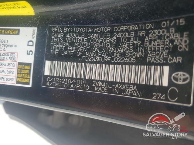 JTDZN3EU9FJ022605 2015 TOYOTA PRIUS photo no. 12