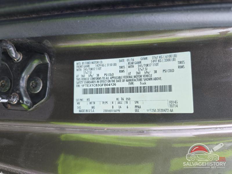 1FTEX1C83GFB04126 2016 FORD F-150 photo no. 22