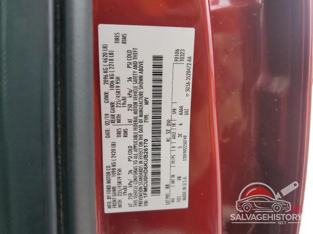 1FMCU0HD6KUB26170 2019 FORD ESCAPE photo no. 13