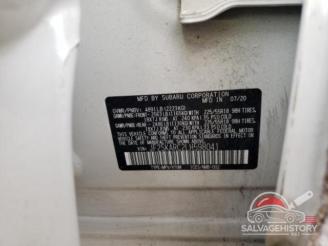 JF2SKARC2LH598041 2020 SUBARU FORESTER photo no. 13