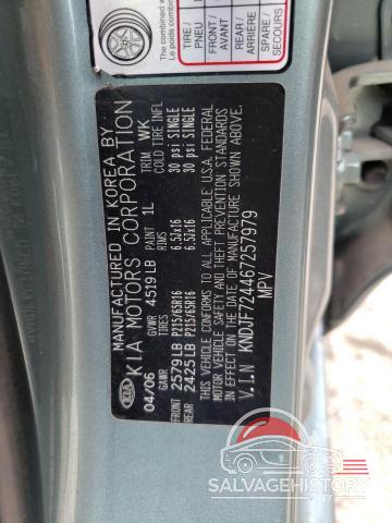 KNDJF724467257979 2006 KIA SPORTAGE photo no. 13