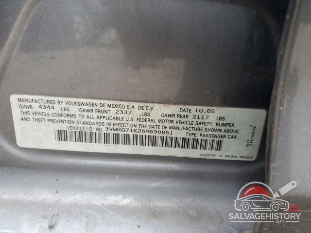 3VWRG71K26M690851 2006 VOLKSWAGEN JETTA photo no. 12