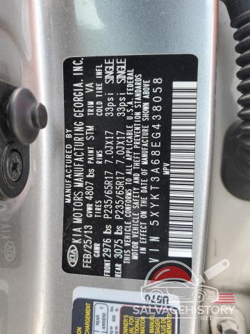 5XYKT3A68EG438058 2014 KIA SORENTO photo no. 13