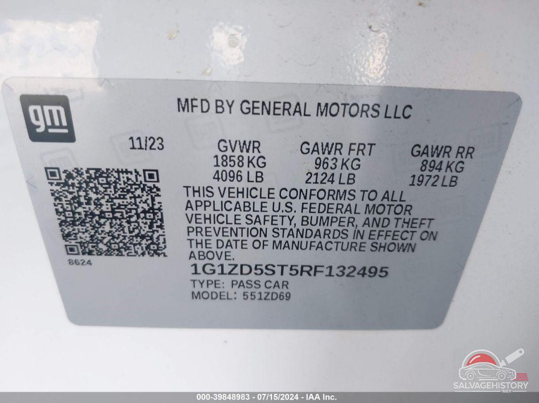 1G1ZD5ST5RF132495 2024 CHEVROLET MALIBU photo no. 9