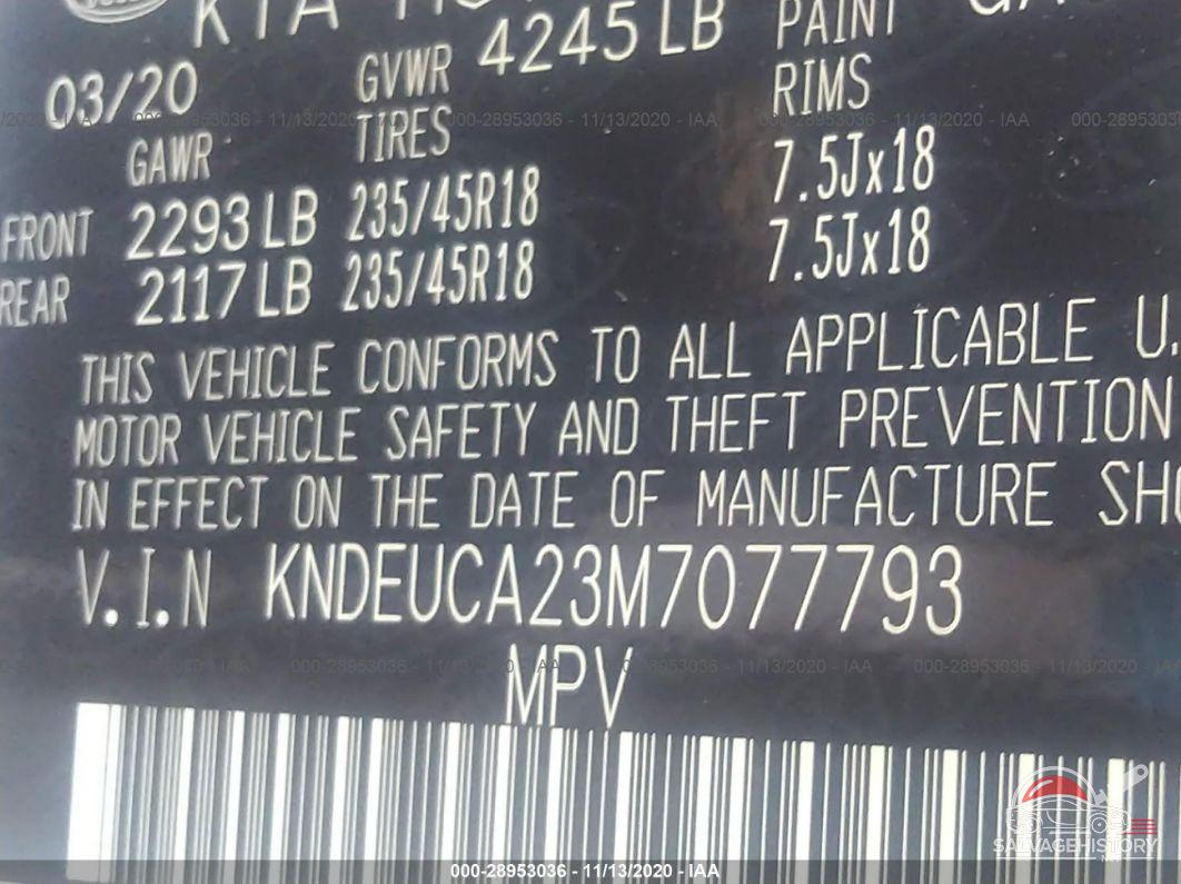 KNDEUCA23M7077793 2021 KIA SELTOS photo no. 9