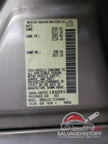 1N4AL3AP5EC184095 2014 NISSAN ALTIMA photo no. 12