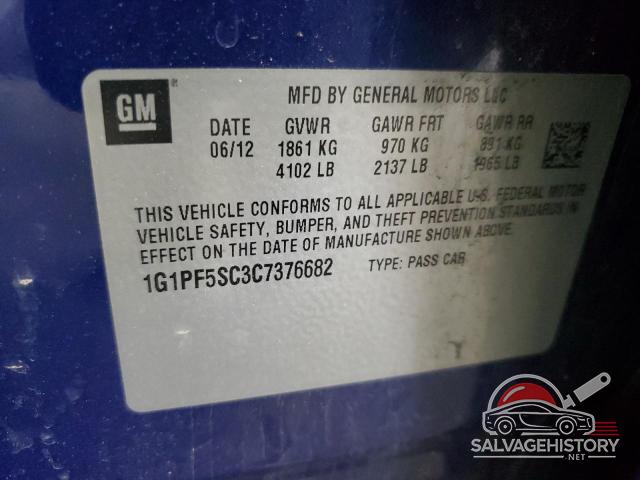 1G1PF5SC3C7376682 2012 CHEVROLET CRUZE photo no. 12